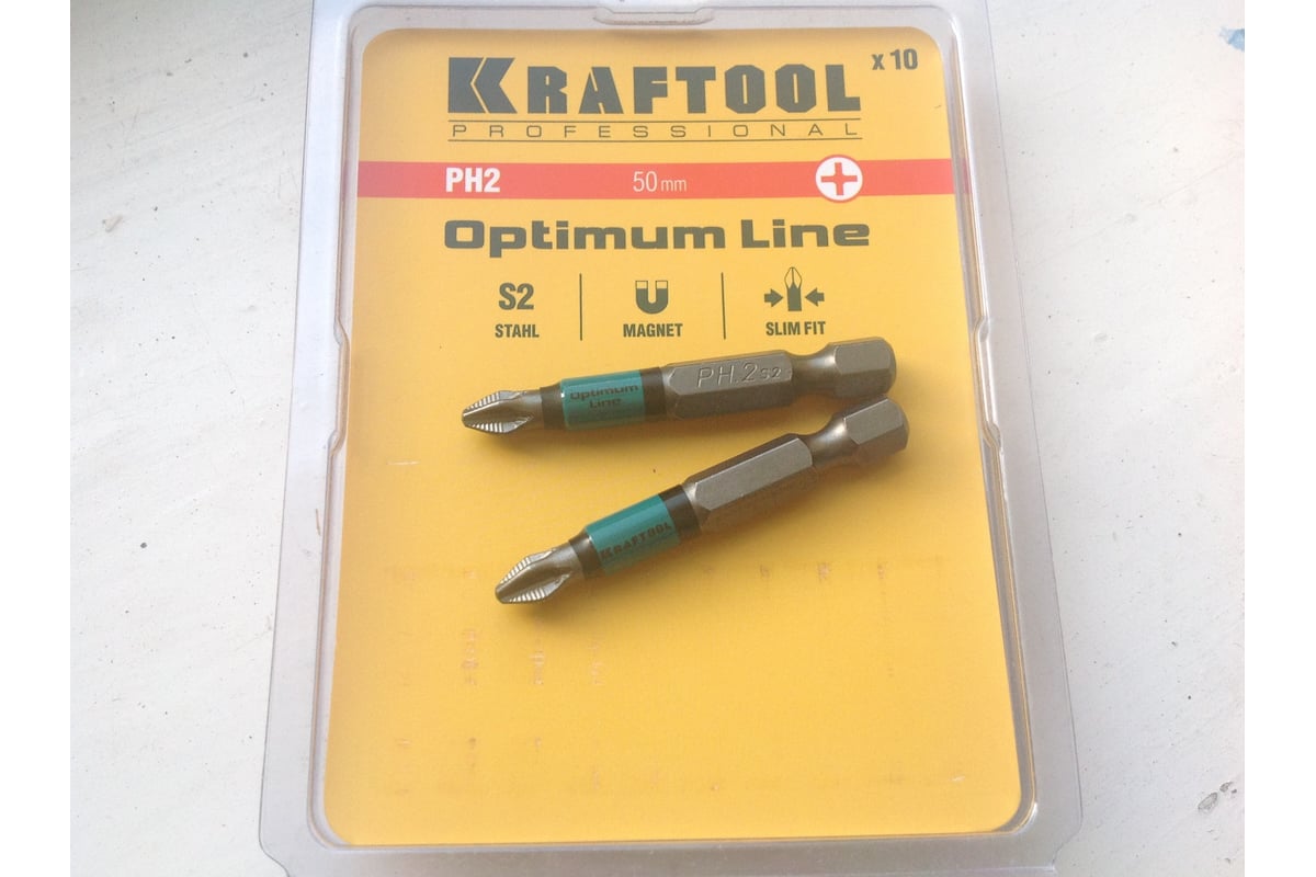  KRAFTOOL Optimum Line PH2 50 мм, 10 шт. 26122-2-50-10 - выгодная .