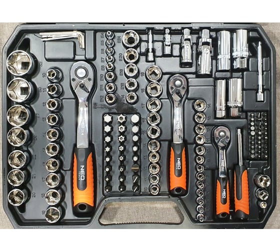 Сменные головки 182 шт. 1/2 3/8 и 1/4 NEO Tools 08-680 14