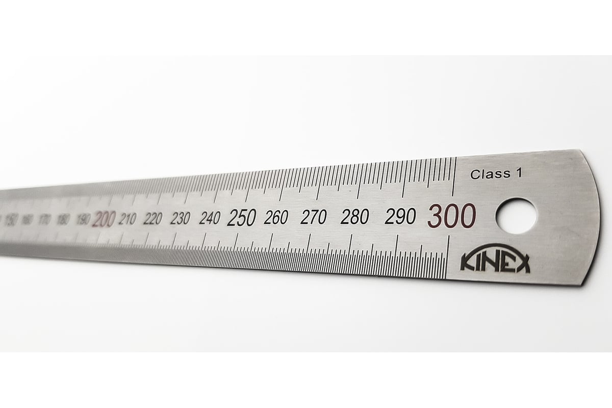 Стальная линейка 300х25х1 мм, цветная шкала 0,5 мм Kinex (K-MET) 1022 ...
