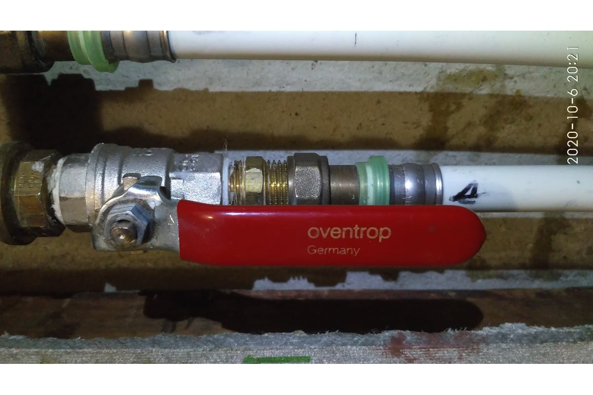 Шаровой кран Oventrop Optibal, полнопроходной, DN-15, 1/2\", ВВ, PN ...