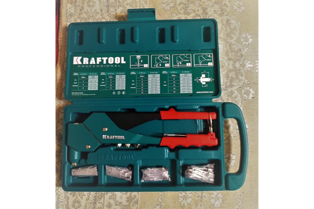 4 - 4. Kraftool x-3 литой заклепочник в кейсе 2. Усиленный заклепочник 2. Kraftool "x-3". Заклепочник силовой 2,4-4,8мм "kraftool" (31170).