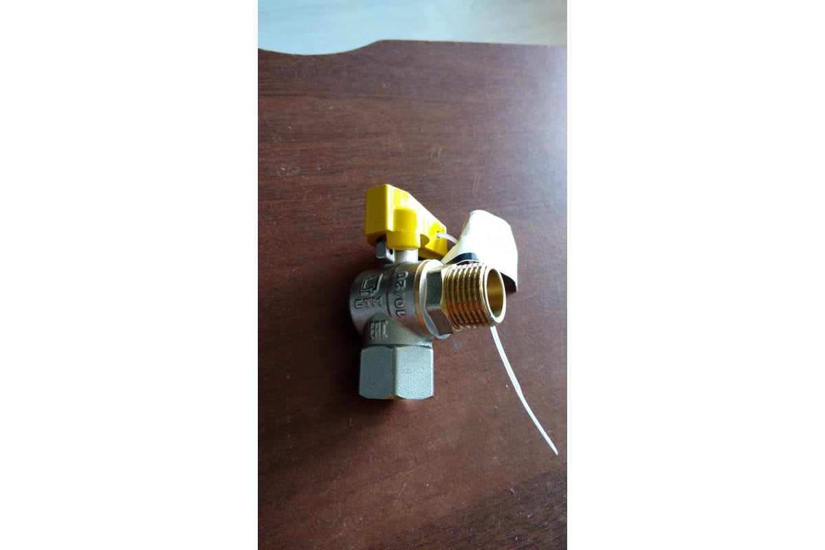 Шаровой угловой кран для газа СТМ ГАЗ 1/2", г/ш, бабочка CGLFMB12 ...