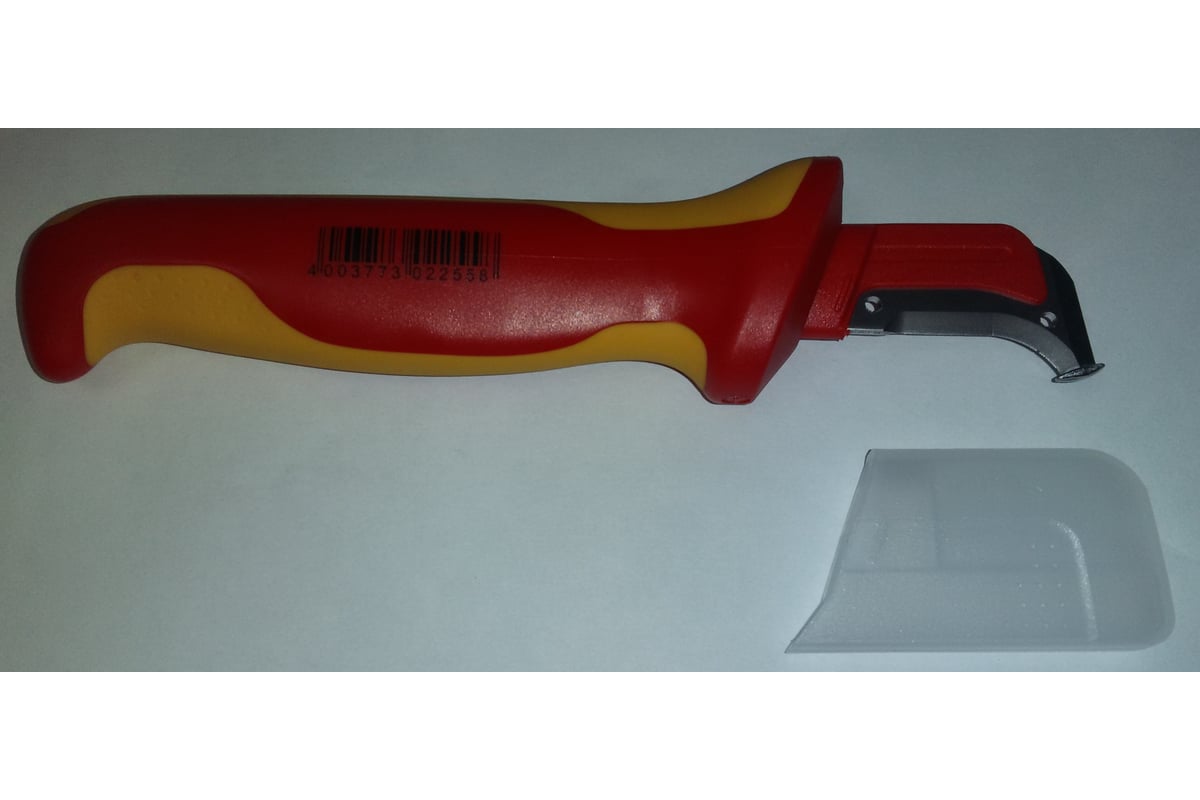 Нож для удаления изоляции KNIPEX VDE, с "пяткой", нержавеющая ...