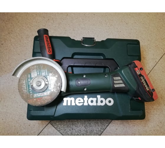 Аккумуляторная угловая шлифовальная машина metabo w 18 ltx 125 t03330