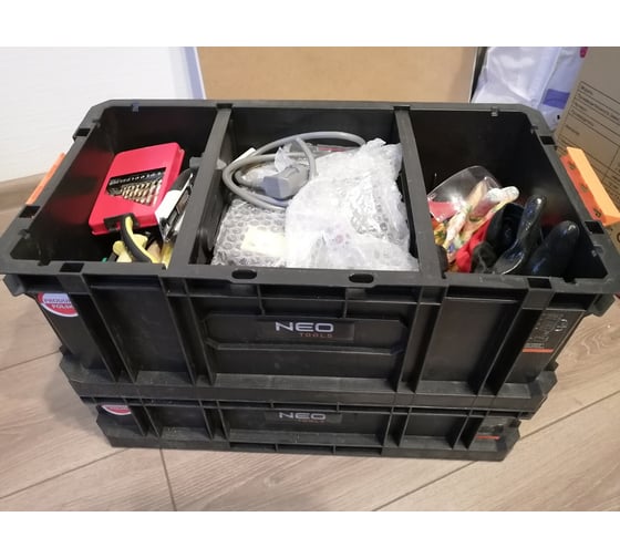 Открытый модульный ящик для инструментов с 5 перегородками NEO Tools 53х31х13 modular system II 84-063 2