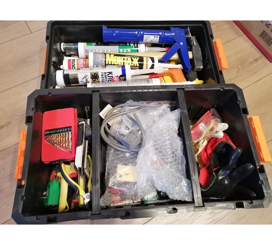 Открытый модульный ящик для инструментов с 5 перегородками NEO Tools 53х31х13 modular system II 84-063 3