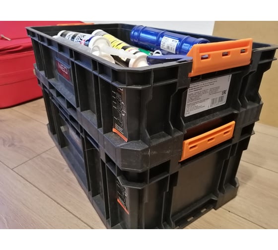 Открытый модульный ящик для инструментов с 5 перегородками NEO Tools 53х31х13 modular system II 84-063 4
