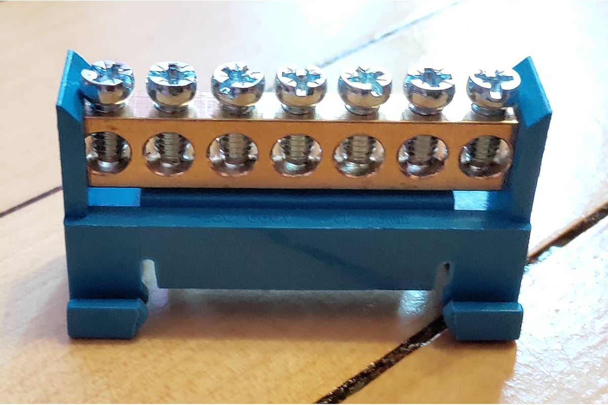 Нулевая шина DORI на дин-рейку 7 отв. 41160 - выгодная цена, отзывы ...