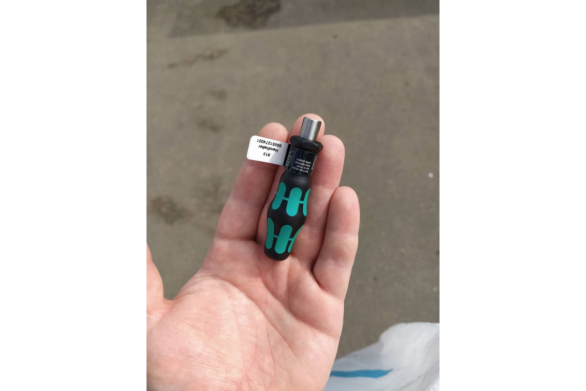 Ручка-битодержатель WERA 813 1/4, с магнитом, рукоятка Kraftform Plus ...