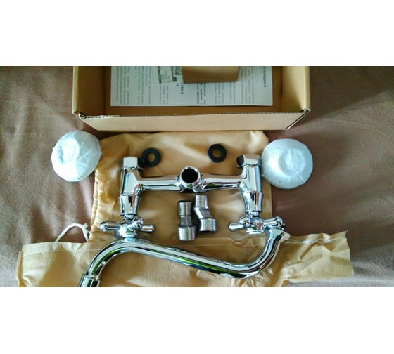 Смеситель настенный для мойки СЛАВЕН двуручный СЛ-ДВ-О24 - выгодная ...