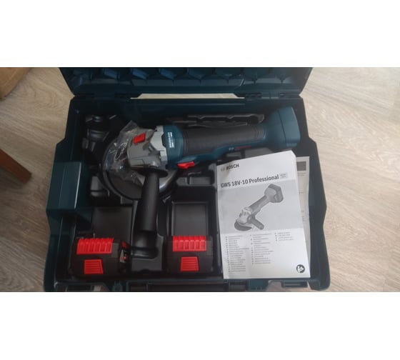 Аккумуляторная угловая шлифовальная машина bosch gws 18v 10