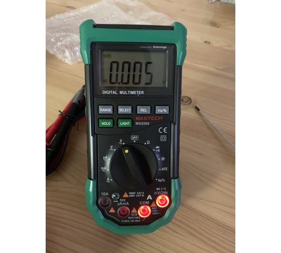 Цифровой автоматический мультиметр MASTECH MS8268 00-00000267 16