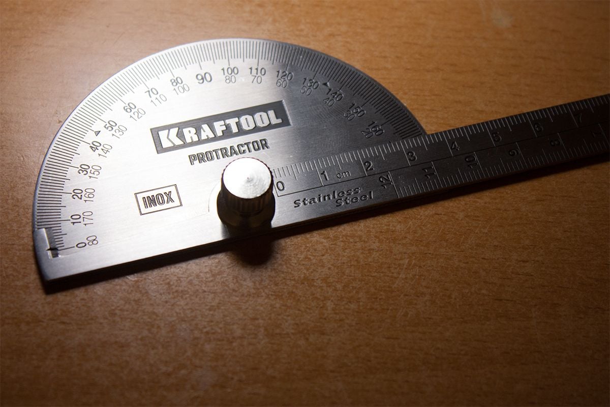  с линейкой KRAFTOOL Protractor из нержавеющей стали, 145 мм .