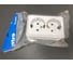Розетка Intro Quadro двойная с заземлением 2x2P+E Schuko, 16А-250В, IP20, открытая установка, без пластины, белый, Б0053910 5