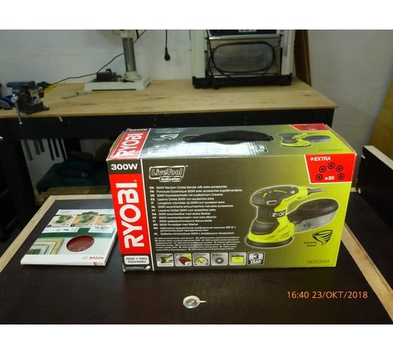 Эксцентриковая шлифмашина Ryobi ROS300A 5133001142 33
