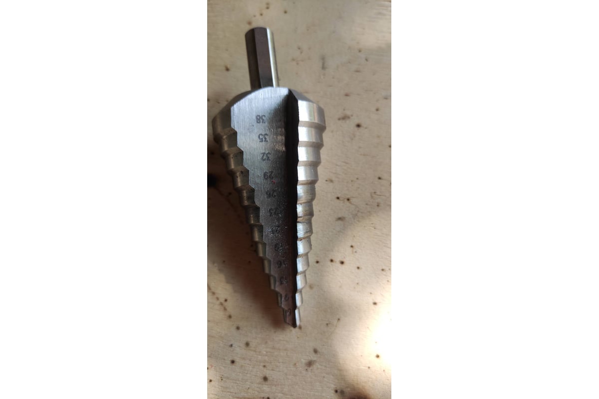 Сверло ступенчатое (6-38 мм; 12 ступеней; ход 5 мм) по металлу Энкор ...