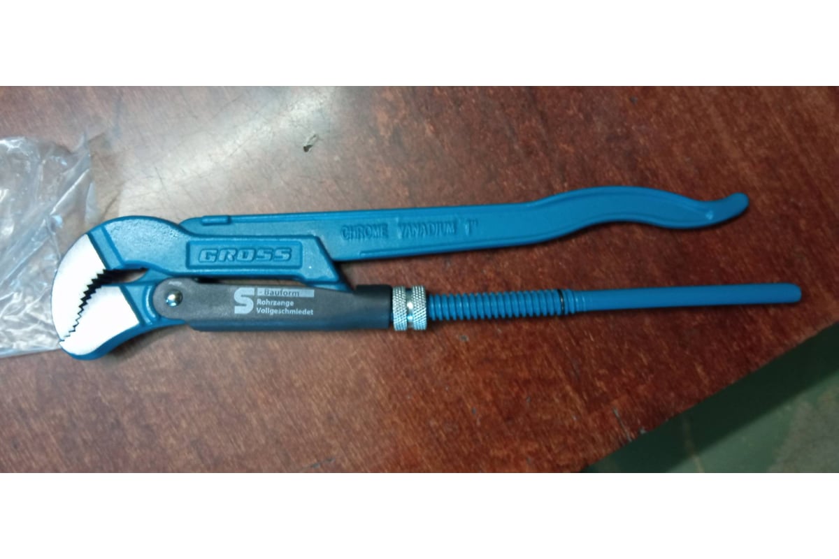 Трубный рычажный ключ №1 тип S, цельнокованый, CrV GROSS 15611 ...