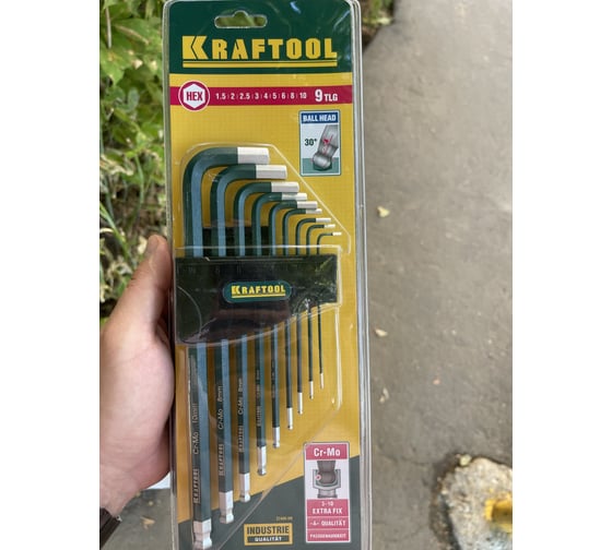 Набор длинных имбусовых ключей KRAFTOOL Industrie 13 шт. 27444-H13 ...
