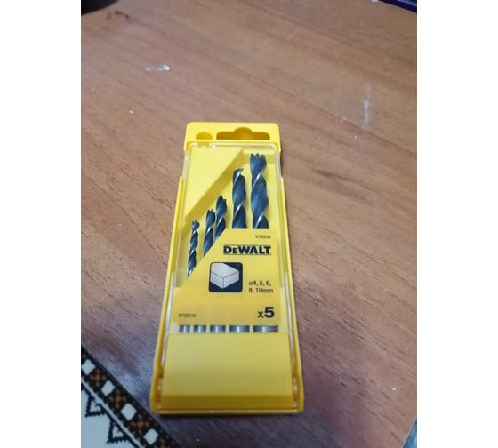 Набор сверл по дереву 5 шт. (D 4; 5; 6; 8; 10 мм) DEWALT 4535 7