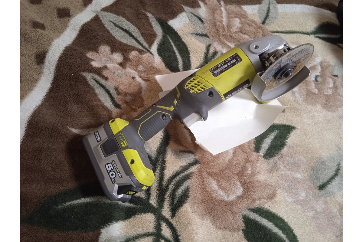 Аккумуляторная угловая шлифмашина Ryobi ONE+ R18AG-0 5133001903 .