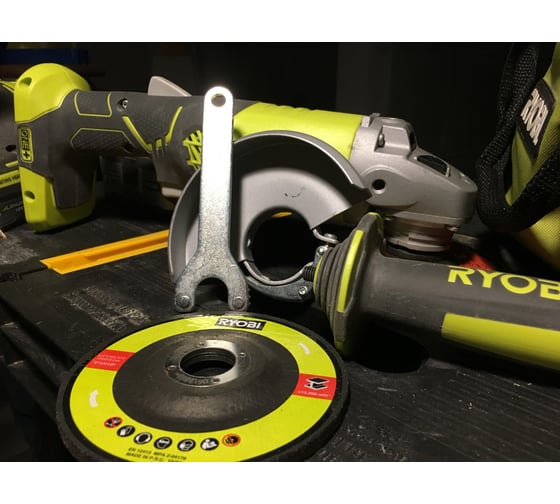 Аккумуляторная угловая шлифмашина Ryobi ONE+ R18AG-0 5133001903 151