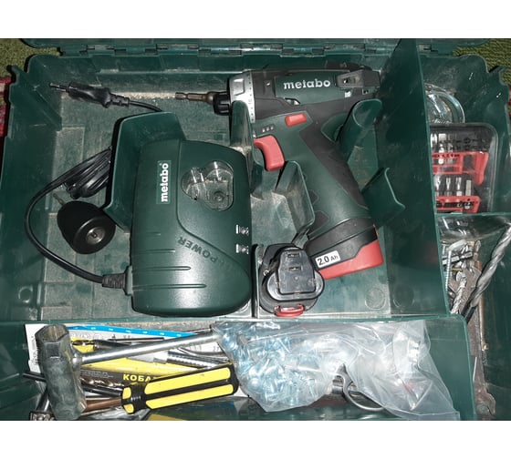 Аккумуляторный шуруповерт Metabo 12 V, кейс PowerMaxx BS 600080500 130