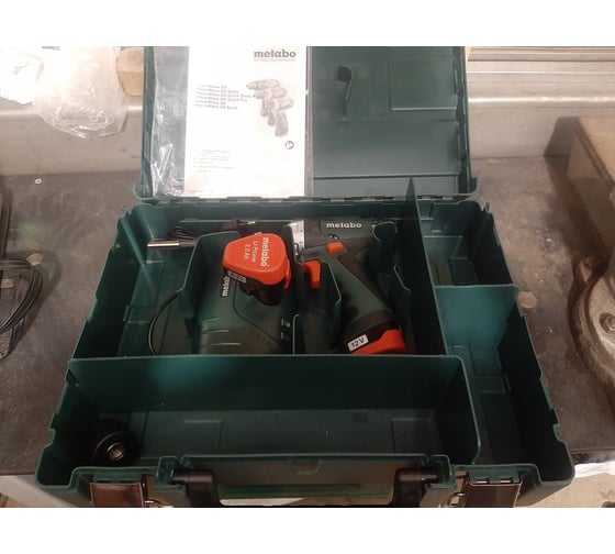 Аккумуляторный шуруповерт Metabo 12 V, кейс PowerMaxx BS 600080500 77