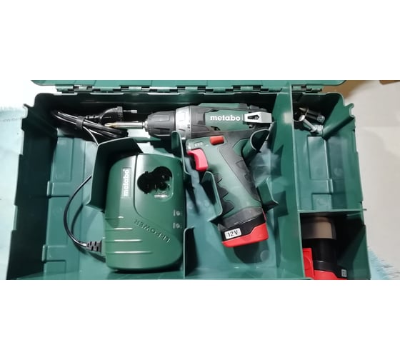 Аккумуляторный шуруповерт Metabo 12 V, кейс PowerMaxx BS 600080500 69