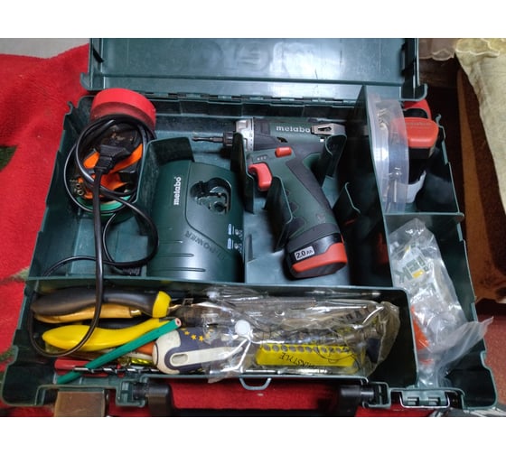 Аккумуляторный шуруповерт Metabo 12 V, кейс PowerMaxx BS 600080500 60