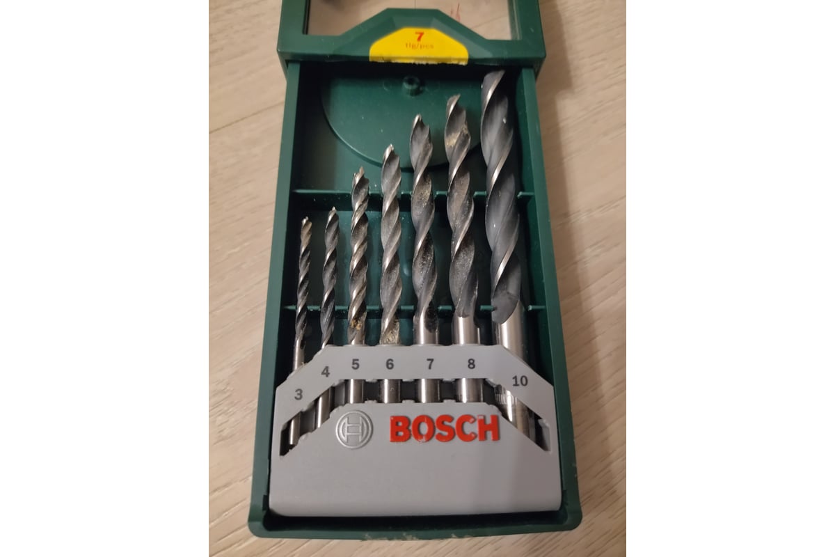 Набор сверл по древесине 7 шт. Bosch 2607019580 - выгодная цена, отзывы ...
