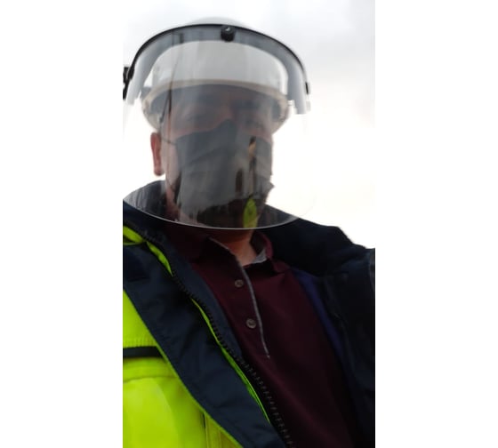 Защитный лицевой щиток с креплением на каске РОСОМЗ КБТ ВИЗИОН TITAN ...