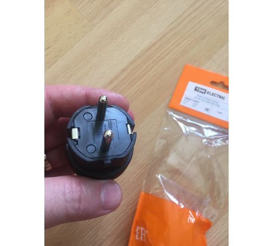 Прямая вилка каучук TDM 2Р+РЕ 16А 250В IP44 SQ0612-0001 - выгодная цена ...