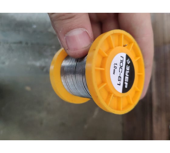 Припой ПОС 61 (1 мм; 100 г; трубка с канифолью) Зубр 55450-100-10C ...