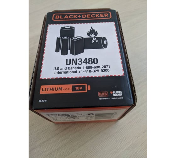 Аккумулятор (18 В; 4.0 А*ч) Black+Decker BL4018 - выгодная цена