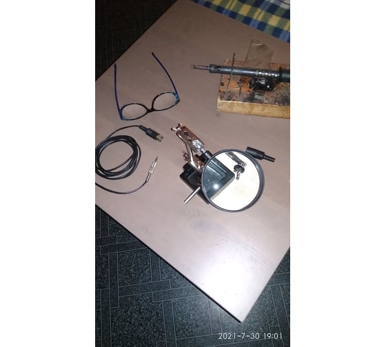 Держатель третья рука с лупой х3 ZD-10H REXANT 12-0254 - выгодная цена ...