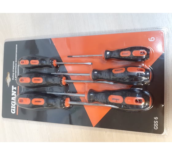 Набор отверток с магнитным наконечником Gigant 6 предметов GSS 6 ...