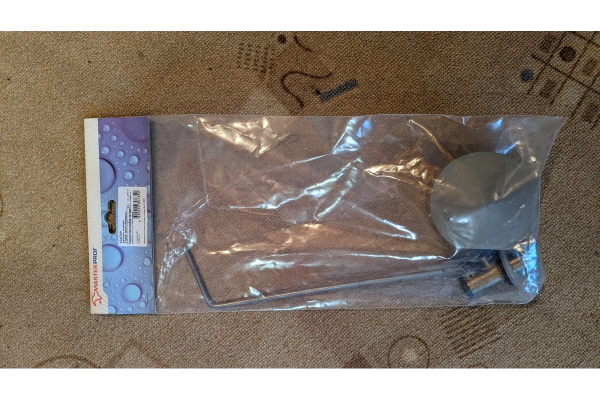 Латунный клапан для бачка с оцинкованной тягой и поплавком MasterProf ...