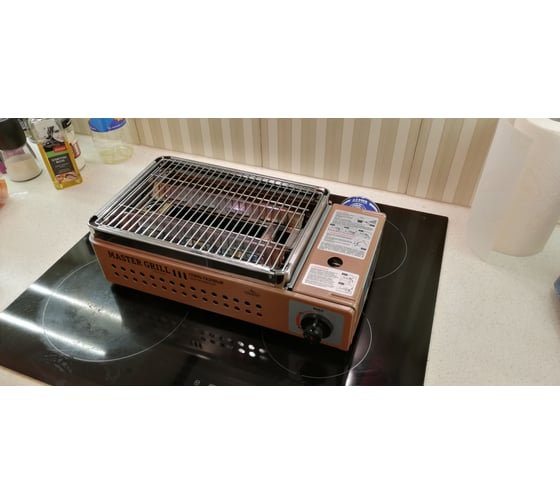 Портативный газовый гриль TOURIST MASTER GRILL TG-010 для мяса и рыбы ...