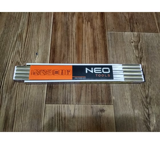 Метр, складной деревянный 2 м, бело- желтый NEO Tools 74-020 14
