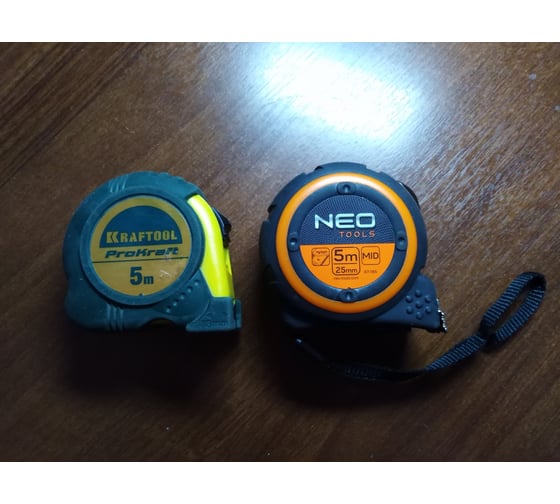Рулетка NEO Tools двухкомпонентный корпус стальная лента 5 м x 25 мм магнит 67-185 19