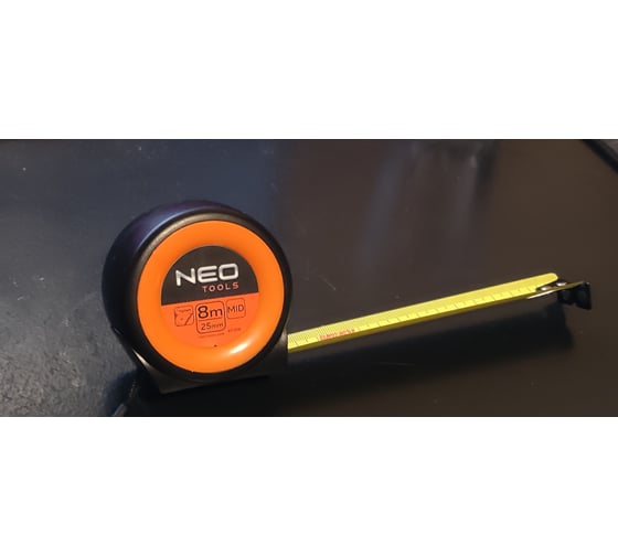 Kомпактная рулетка стальная лента 8 м x 25 мм с автостопом и магнитом NEO Tools 67-218 9
