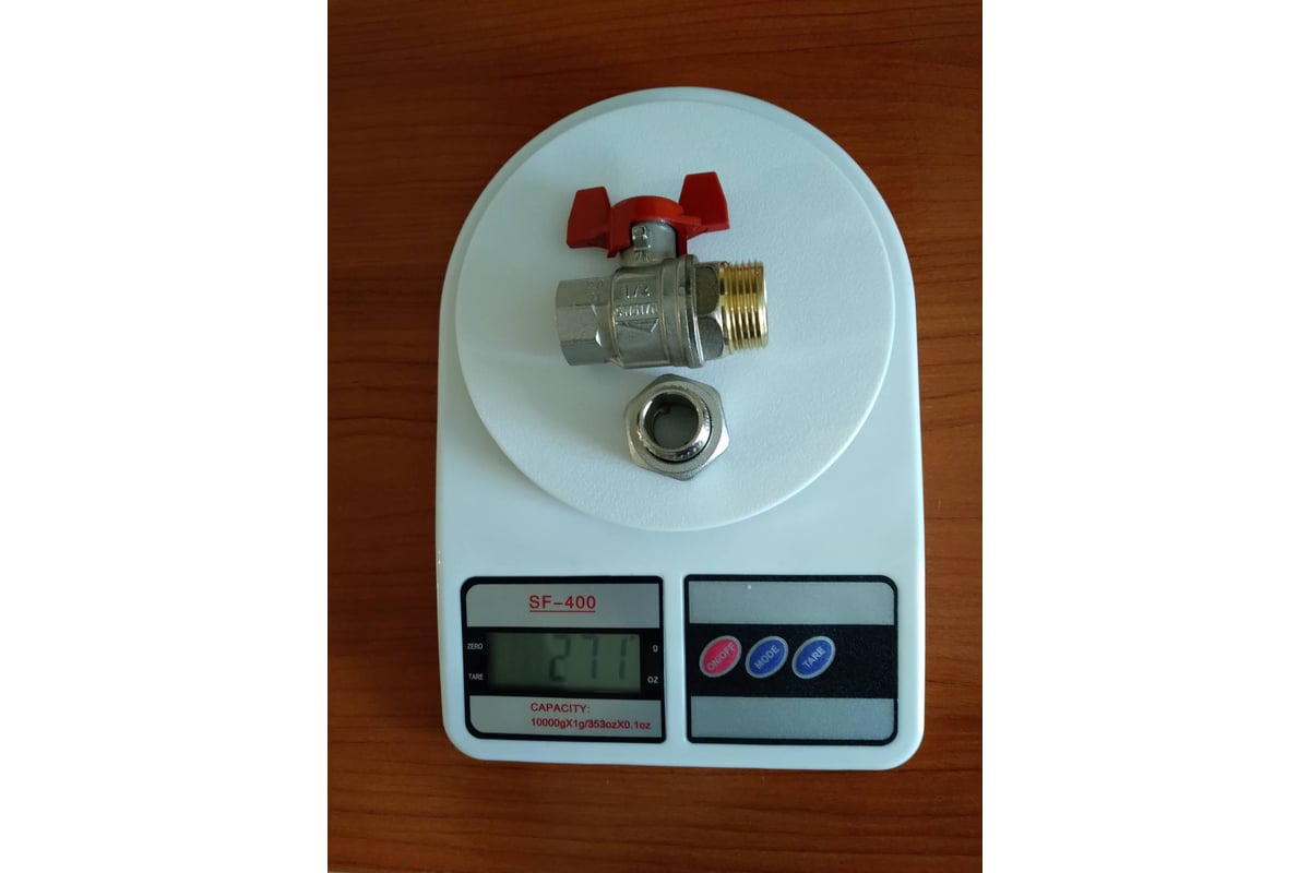 Шаровой кран RuB с накидной гайкой (\"американка\"), 1/2\" DN15 PN40, ВР ...