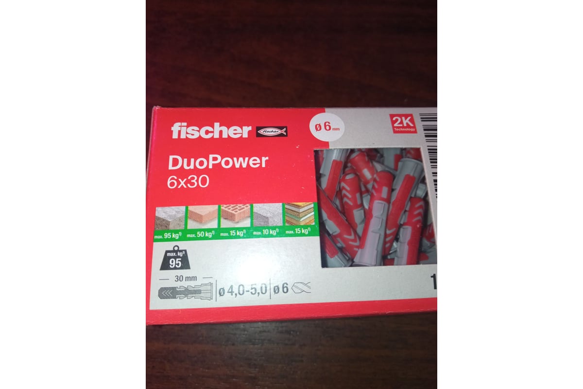 Дюбель Fischer DUOPOWER 6X30 100 шт 555006 - выгодная цена, отзывы ...