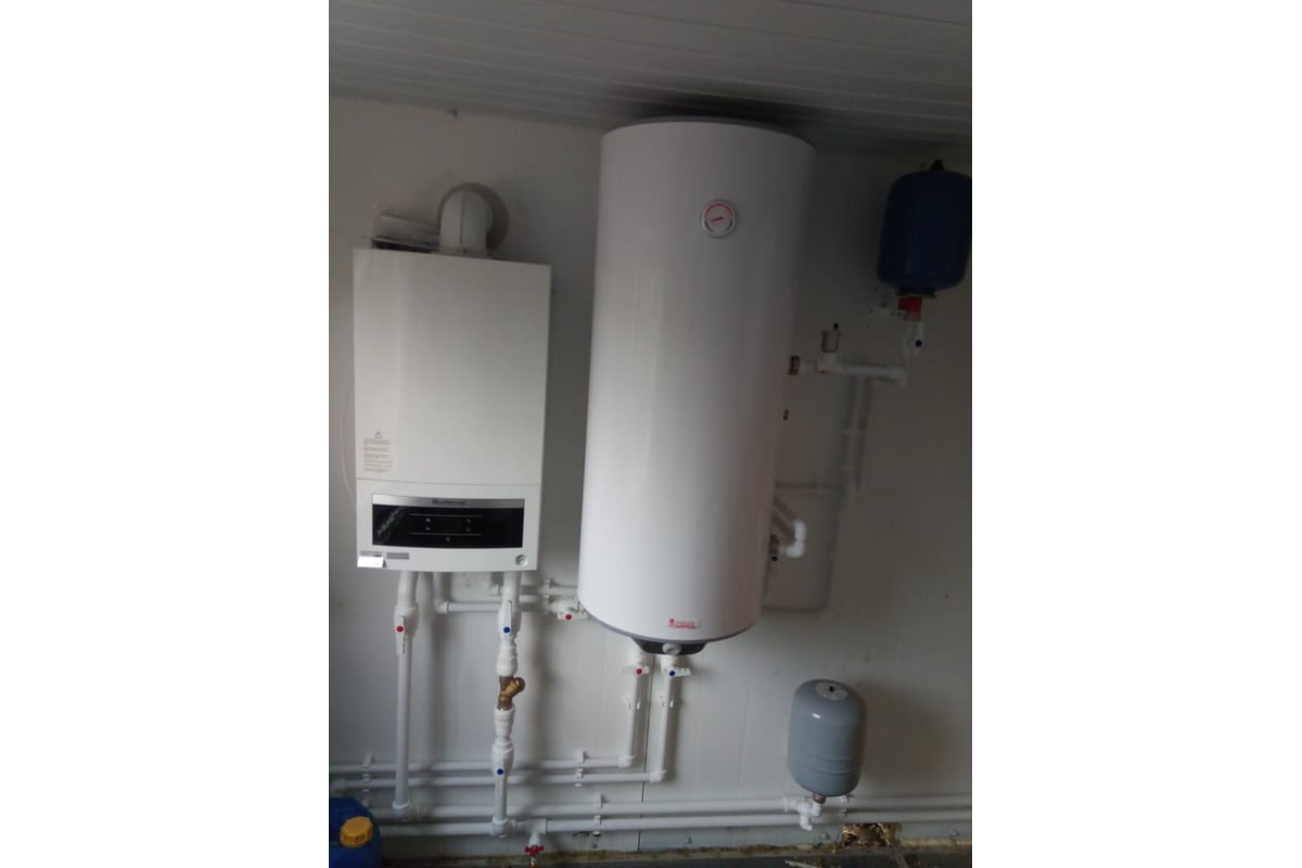 Комбинированный настенный бойлер с теплообменником и эл. тэном Parpol ...