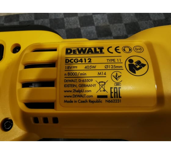 Углошлифовальная машина dewalt dcg412n