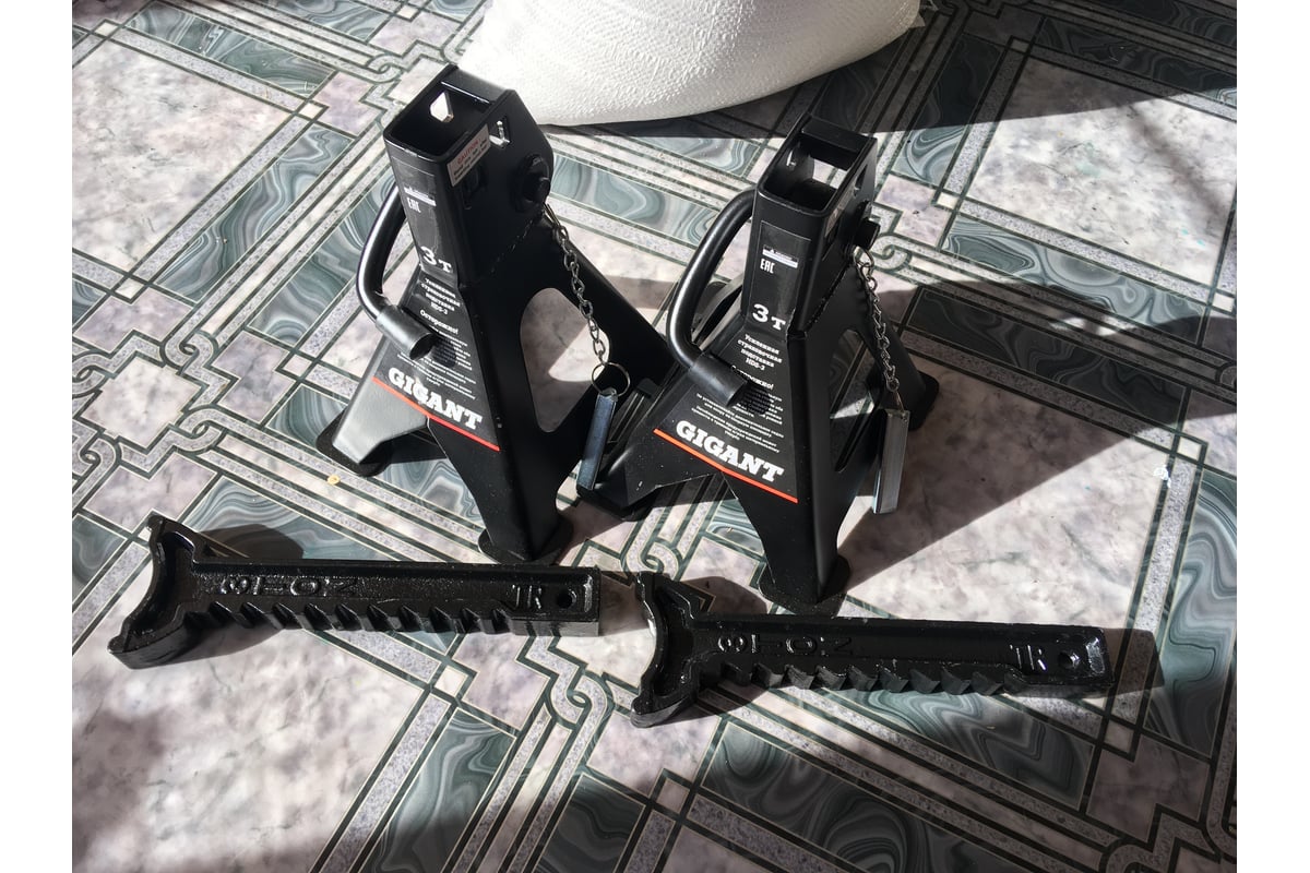 Усиленная страховочная подставка 3Т, 2 шт Gigant, макс. рабочая высота ...