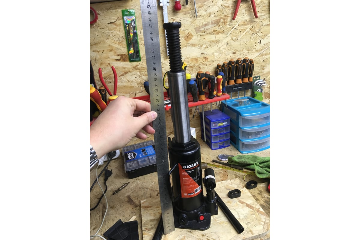 Гидравлический бутылочный домкрат Gigant 10Т, подхват 230мм, подъем ...