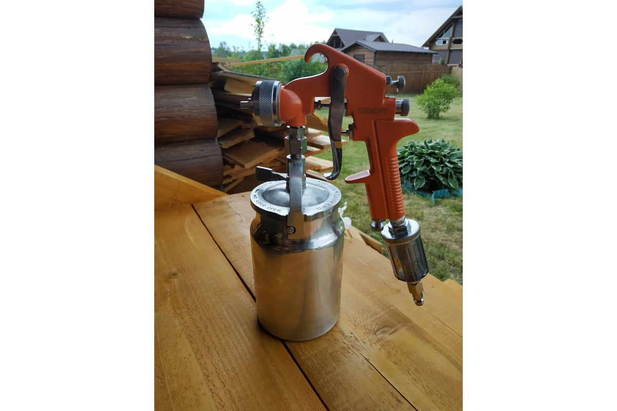 Краскораспылитель (сопло 1,8 мм; бачок 1 л, HVLP) Gigant SP 160 ...