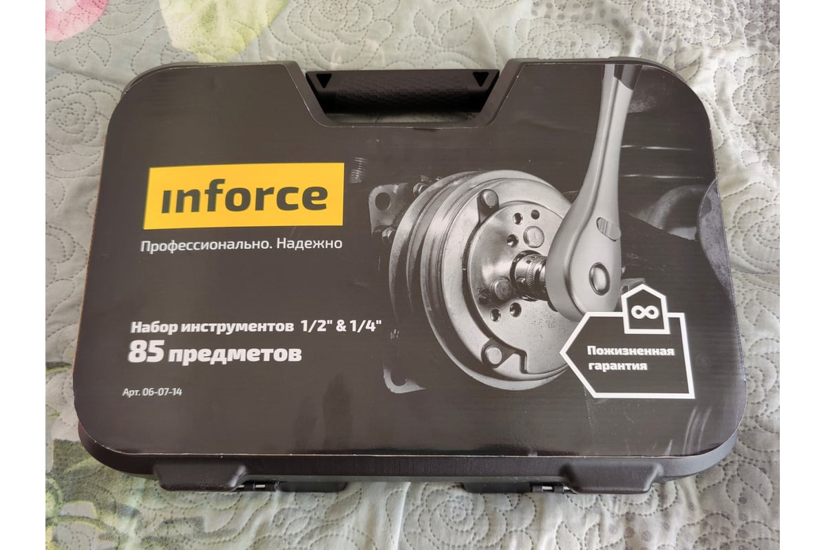 Набор инструментов Inforce 85 предметов 1/2", 1/4" Inforce, Сталь Cr-V ...