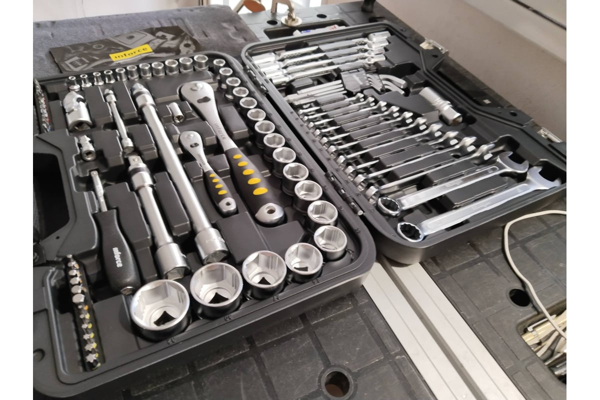 Набор инструментов Inforce 85 предметов 1/2", 1/4" Inforce, Сталь Cr-V ...